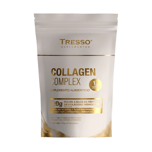 Bolsa de Collagen Complex TRESSO Suplementos, colágeno hidrolizado en polvo, 765g