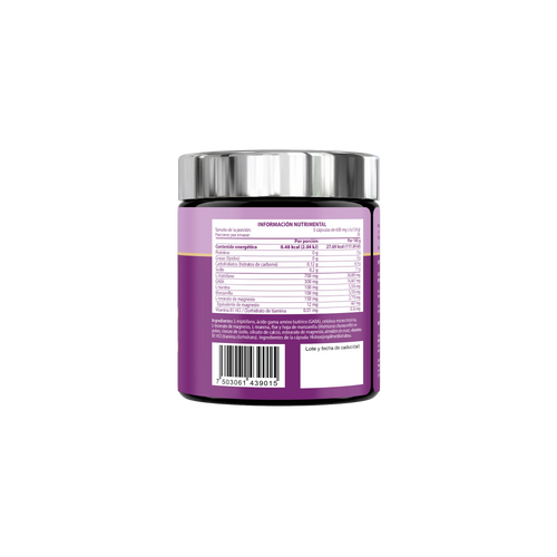 Etiqueta trasera de M∞n Blend TRESSO Suplementos con información nutrimental