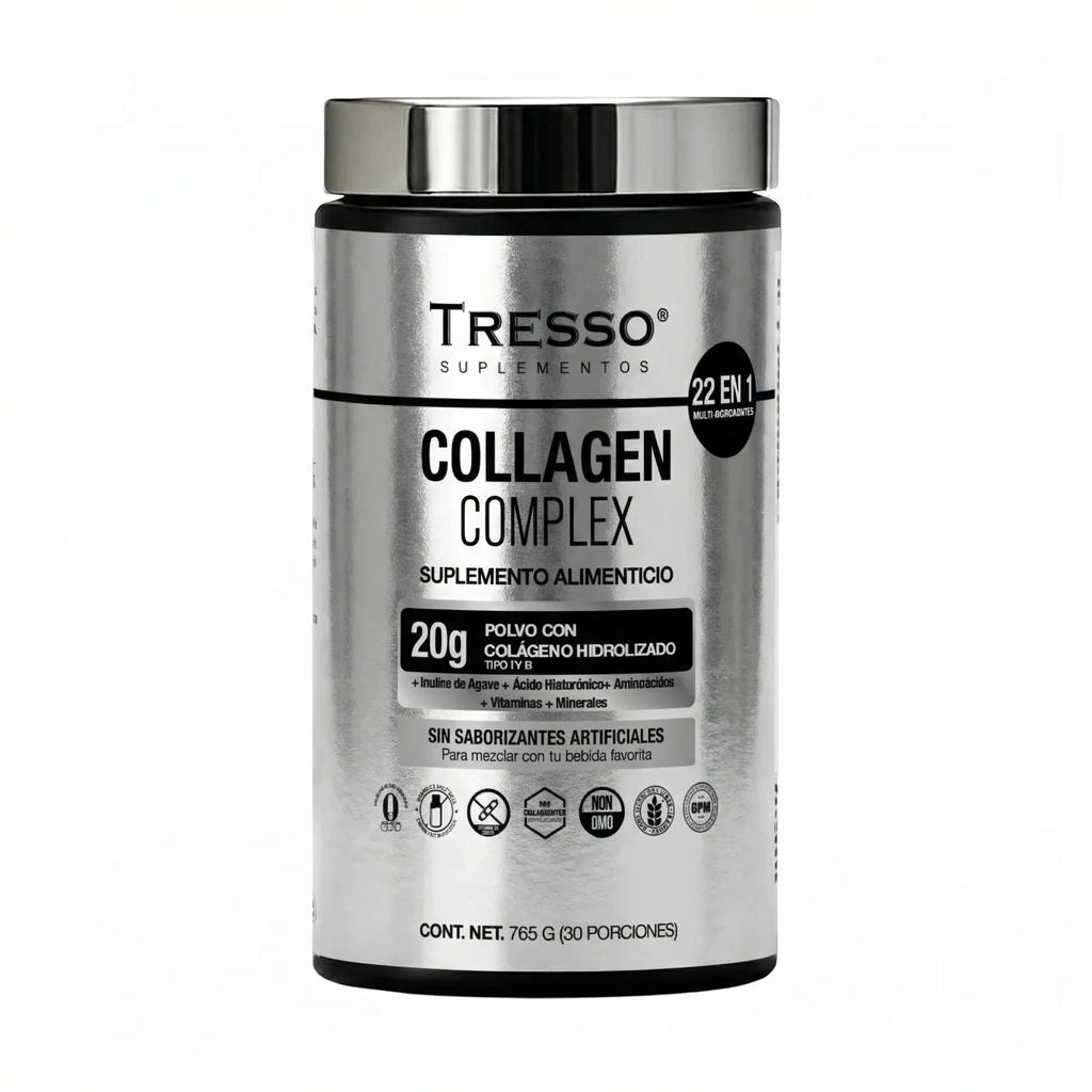 Collagen Complex | Fórmula Multi-Ingredientes 22 en 1: Colágeno Tipo I y III, Ácido Hialurónico, Vitaminas y Minerales | 765g
